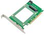 ProXtend PCIe X16 U.2 SFF8639 SSD Adapter Card. Host interface: PCIe, Output interface: U.2, Expansion card form factor: Full-height / Full-length. Product colour: Silver, Green, Purpose: PC, Country of origin: China. Windows operating systems supported: Windows 8,Windows 10, Server operating systems supported: Windows Server 2012 R2. Cables included: SATA
