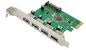 ProXtend PCIe VL805 USB 3.0 Card 4 Ports. Host interface: PCIe, Output interface: USB 3.2 Gen 1 (3.1 Gen 1), Expansion card form factor: Full-height / Full-length. Product colour: Silver, Green, Purpose: PC, Country of origin: China. Windows operating systems supported: Windows XP,Windows Vista,Windows 7,Windows 8