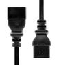 ProXtend Power Extension Cord C19 to C20 0.5M Black