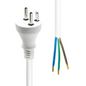 MicroConnect Type K - Open End Power cable, 5m, White