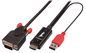 Lindy Video Cable Adapter 0.1 M Vga (D-Sub) Hdmi + Usb Black
