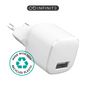 eSTUFF INFINITE USB-A Charger EU 12W - White - 100% Recycled Plastic