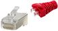 LOGON PROFESSIONAL RJ45 CAT6 SHIELDED EASY CONNECTOR+RED BOOT - 50PCS
