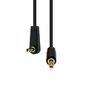 ProXtend Mini-Jack 3-Pin Angled Slim Cable M-M Black 0.5M