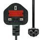ProXtend Power Cord UK to C5 Angled 2M Black