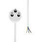 MicroConnect Type K EDB - Open End, Power cable, 10m, White