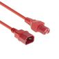 MicroConnect Red power cable C14F to C15M, 1,8M