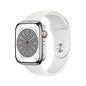 Apple Watch Series 8 Oled 45 Mm Digital 396 X 484 Pixels Touchscreen 4G Silver Wi-Fi Gps (Satellite)