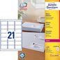 Avery Self-Adhesive Label Rounded Rectangle Permanent White 2100 Pc(S)