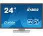 iiyama Prolite T2452MSC 24" WHITE PCAP, 10P, 1920x1080,IPS-panel,Flat Bezel Free Glass Front,HDMI,DP,USB,Speakers