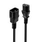 Lindy 1m C14 to C13 Mains Extension Cable, lead free, black