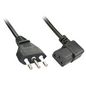 Lindy 2m IT to C13 Angled Mains Cable
