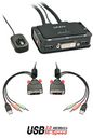 Lindy 2 Port DVI-D Single Link, USB 2.0 & Audio Cable KVM Switch