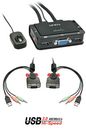 Lindy 2 Port VGA, USB 2.0 & Audio Cable KVM Switch