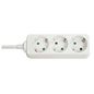 Lindy 3-Way Schuko Mains Power Extension, White