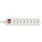 Lindy 8-Way Swiss 3-Pin Mains Power Extension with Switch, White