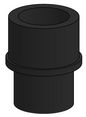 Ergonomic Solutions Connection sleeve for 2 poles, SP2 to SP1 -BLACK- , MOQ 25