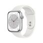 Apple Watch Series 8 Oled 45 Mm Digital 396 X 484 Pixels Touchscreen Silver Wi-Fi Gps (Satellite)