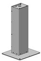 Ergonomic Solutions Kiosk freestanding module - W:206 -BLACK-