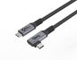 MicroConnect USB-C cable 1m, 100W, 20Gbps, USB 3.2 Gen 2x2, Angled