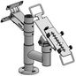 Ergonomic Solutions 300mm SP2 pole with top and bottom CM hole - Paylift and short payment arm and VESA Arc -WHITE-