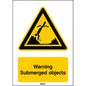 Brady ISO Safety Sign - Warning Submerged objects