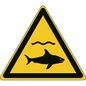 Brady ISO Safety Sign - Warning Sharks