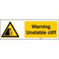 Brady ISO Safety Sign - Warning Unstable cliff