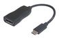 Garbot USB3.1 C-DP. M/F. Black. 15cm