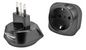 ANSMANN Power Plug Adapter Type L (It) Type C (Europlug) Black