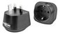 ANSMANN Power Plug Adapter Type G (Uk) Type C (Europlug) Black
