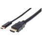 Manhattan Hdmi Cable With Ethernet, 4K@30Hz (High Speed), 2M, Male To Male, Black, Equivalent To Startech Hdmm2Mhs, Ultra Hd 4K X 2K, Fully Shielded, Gold Plated Contacts, Lifetime Warranty, Polybag