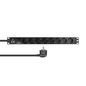 Lanview 19'' rack mount power strip, 16A with 8 x Schuko F outlets