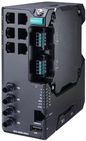 Moxa 8-port managed Ethernet switch, dual power supply 12/24/48 VDC, Extended Temp