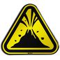 Brady ISO Safety Sign - Warning; Active volcano zone