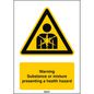 Brady ISO Safety Sign - Warning; Substance or mixture presenting a health hazard
