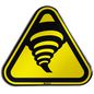 Brady ISO Safety Sign - Warning; Tornado zone