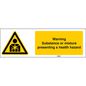 Brady ISO Safety Sign - Warning; Substance or mixture presenting a health hazard