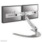 Neomounts Neomounts by Newstar full motion dual desk stand for two 10-24" monitor screens, height adjustable (gas spring) - Silver