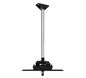 B-Tech SYSTEM 2 - Heavy Duty Projector Ceiling Mount with Micro-adjustment - 2m Ø50mm Pole, Black & Chrome
