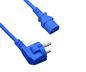 Noname Power cord Europe CEE 7/7 90° to C13, 0,75mm², VDE, Blue, length 1,80m