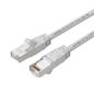 Lanview Network Cable CAT6A S/FTP 1m White LSZH, HIGH-FLEX, SmartClick