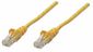 Intellinet Network Patch Cable, Cat5e, 0.5m, Yellow, CCA (Copper Clad Aluminium), U/UTP (cable unshielded/twisted pair unshielded), PVC, RJ45 Male to RJ45 Male, Gold Plated Contacts, Snagless, Booted