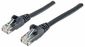 Intellinet Network Patch Cable, Cat6, 2m, Black, CCA (Copper Clad Aluminium), U/UTP (cable unshielded/twisted pair unshielded), PVC, RJ45 Male to RJ45 Male, Gold Plated Contacts, Snagless, Booted