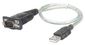 Manhattan USB to Serial Converter cable, 45cm, Serial/RS232/COM/DB9, Prolific PL-2303RA Chip, Black/Silver cable, Blister