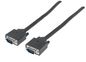 Manhattan SVGA Monitor Cable, HD15, Male to Male, 1.8m, Shielded, Black, Polybag