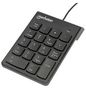 Manhattan Numeric Keypad, Wired, USB, Windows or Mac, 18 full size keys, Black