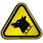 Brady ISO Safety Sign - Warning; Guard dog