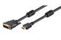 Mcab HDMI / DVI-D CABLE BLACK 3.0M GOLD PLATED CONTACTS