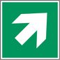 Brady ISO Safety Sign - Direction arrow  45° (90° increments), safe condition